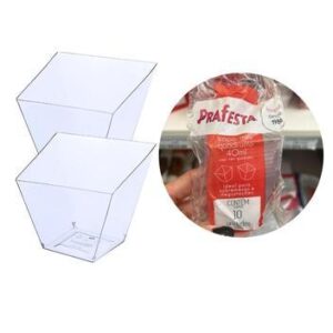 Copo Mini Quadratto 50ml 10UN